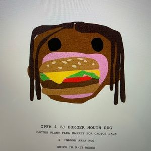 SOLD OUT‼️〽️ TRAVIS SCOTT CPFM 4’ BURGER RUG